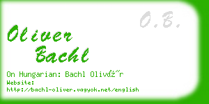 oliver bachl business card